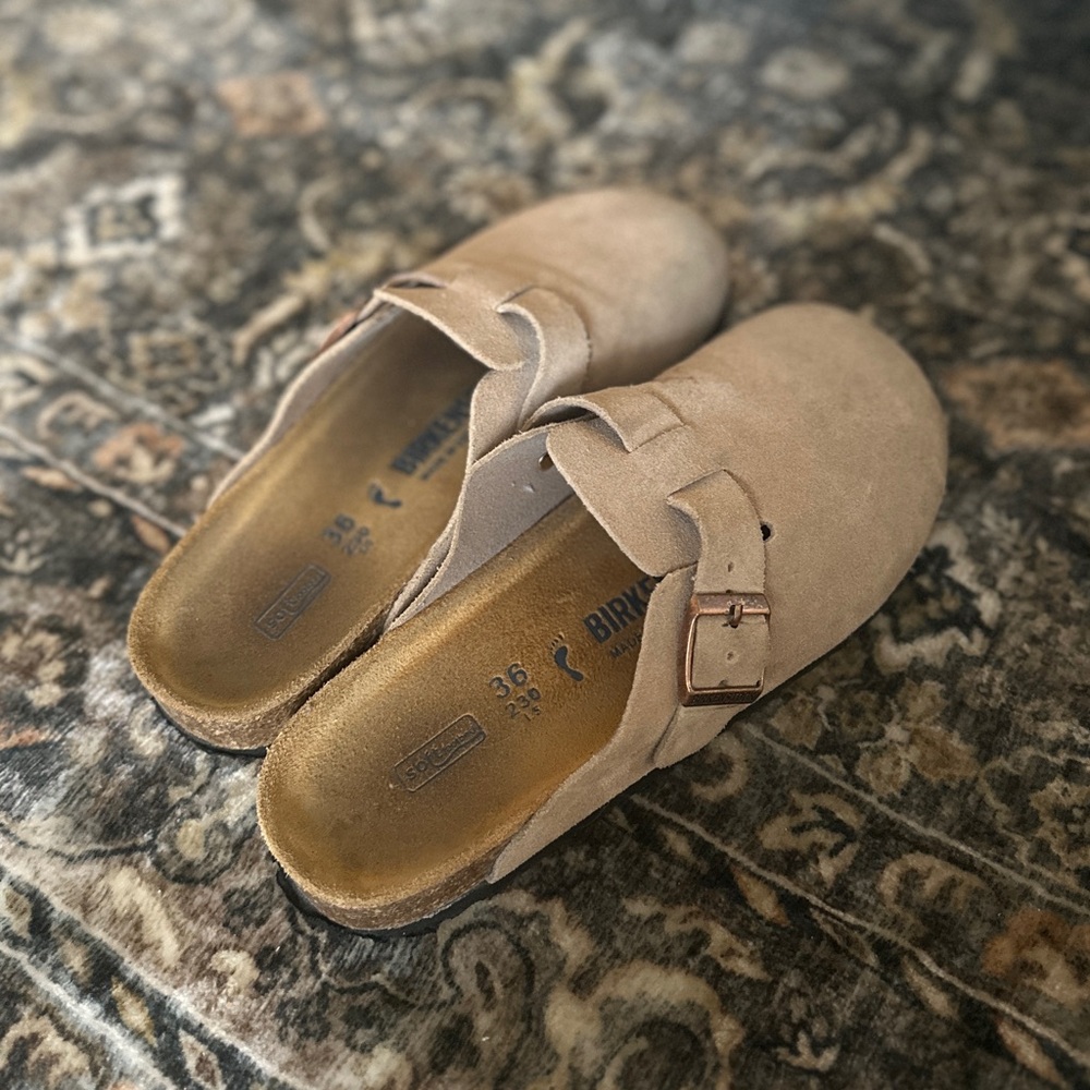 COPY - Birkenstock Beige Suede Slip-Ons